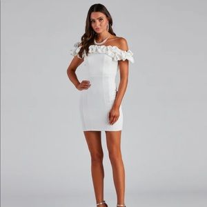 Kiari Formal Off the Shoulder Ruffled Dress